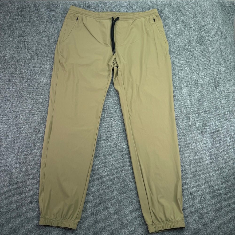 UNRL Pants Mens 2XL (Fits 38x31) Khaki Tan Apex Jogger Nylon Spandex Stretch